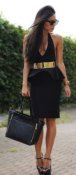 Golden-belt-with-black-dress